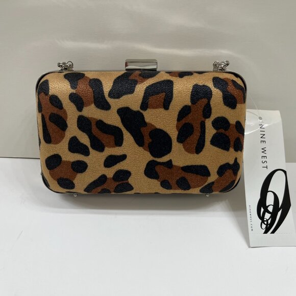 Nine West - Hard Shell -Leopard Print - Party In A Box- Mini Crossbody Bag- NWT - Picture 5 of 9